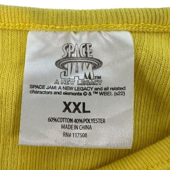 Space Jam Tune Squad Crop Top Size XXL Ribbed Retro Scoop Neck Tank Throwback - Picture 5 of 5